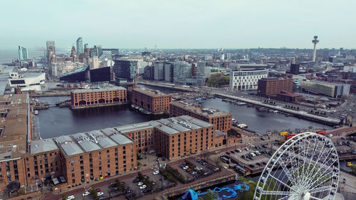 Liverpool,alber dock aerial view 2022
