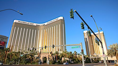 Low angle view of modern building against clear blue sky