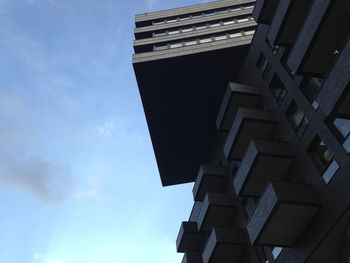 Low angle view of modern building against sky