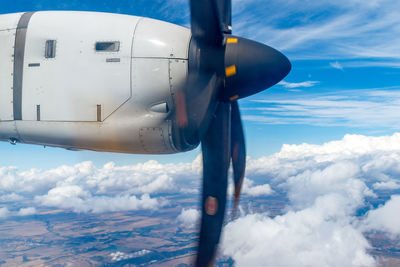 Airplane flying in sky