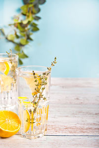 Close-up of drink on table