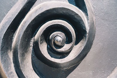 High angle view of spiral staircase