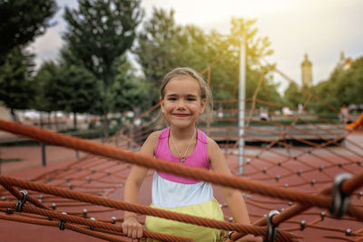 Portrait of happy girl smiling