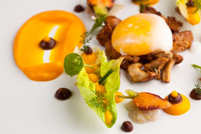 Close-up of fruits against white background