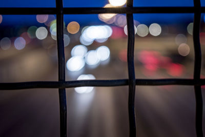 Close-up of illuminated window