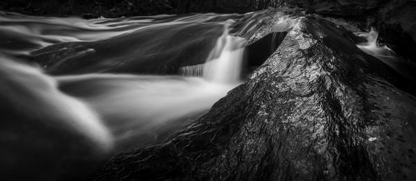 Scenic view of waterfall