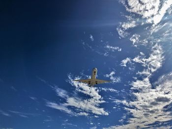 Low angle view of moon in sky