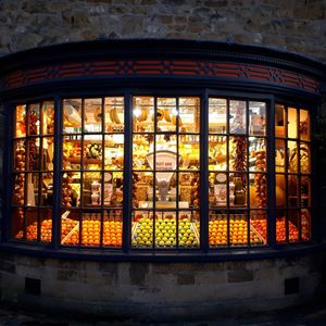 Close-up of illuminated glass window