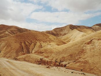 Scenic view of desert against sky