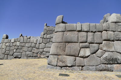 Stone wall at old ruin