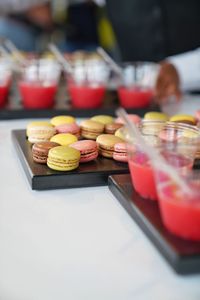 Close-up of food on table