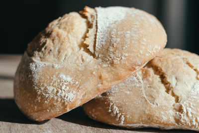 Close-up of bread on table