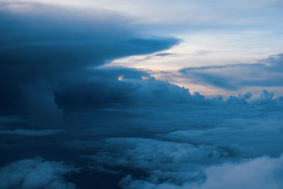 Aerial view of cloudscape