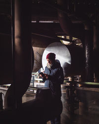 Man working in building