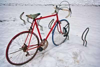 Bicycles parked on bicycle
