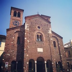 Low angle view of church against sky