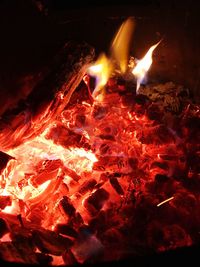 Close-up of bonfire