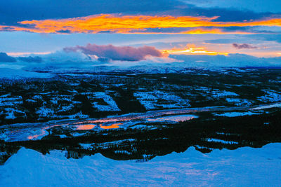 Scenic view of snow covered landscape