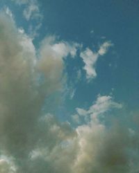 Low angle view of clouds in sky