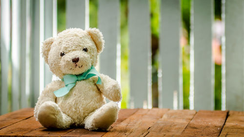 Close-up of stuffed toy on table