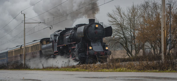 Train on railroad track