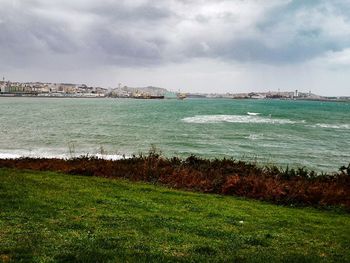 Scenic view of sea against sky