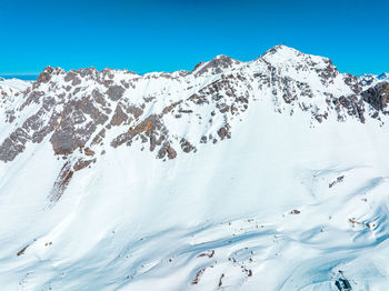 Alpine ski resort st. anton am arlberg in winter time