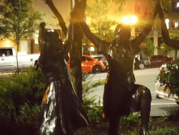 City street at night