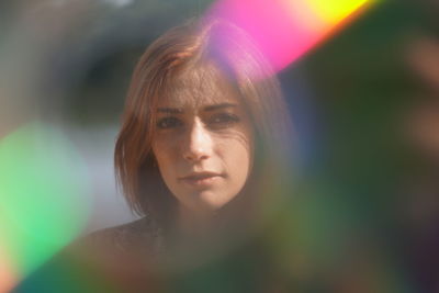 Close-up portrait of a young woman