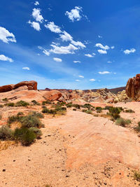 Scenic view of desert against sky