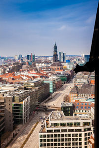 View over the beautiful city of hamburg