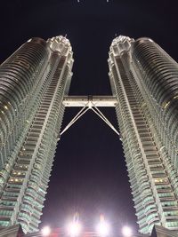 Low angle view of illuminated building