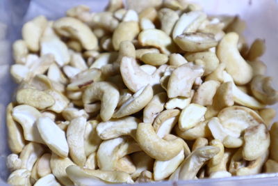 High angle view of meal served in bowl