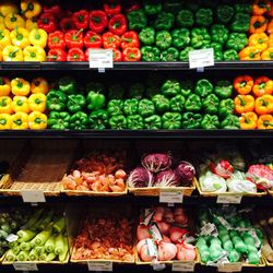 Colorful at a vegetable market