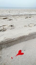 View of sand on beach