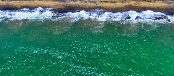 Water flowing through rocks