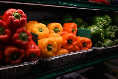 Close-up of bell peppers for sale