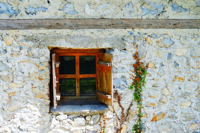 Open window of building