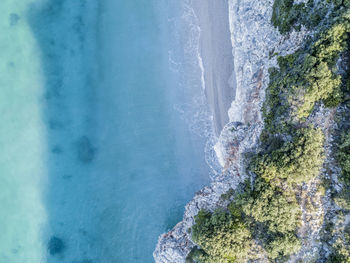 Rock formation in sea