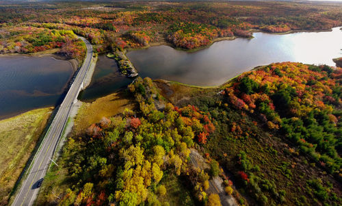 High angle view of landscape