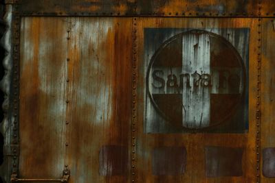 Close-up of wooden door