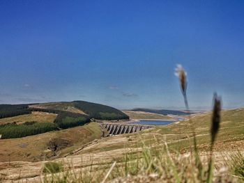 Scenic view of landscape against clear sky