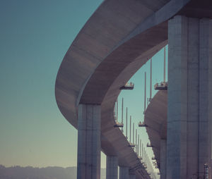 Low angle view of built structure against clear sky