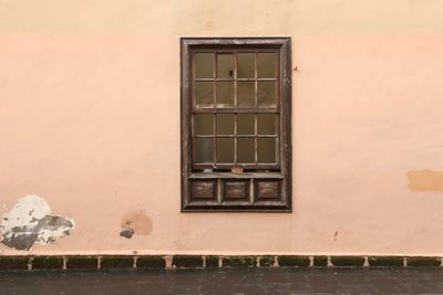 Closed door of building