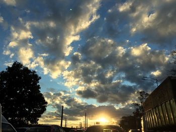Low angle view of cloudy sky