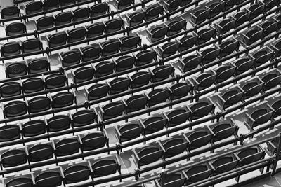 Full frame shot of chairs in auditorium