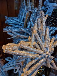 Close-up of christmas decorations