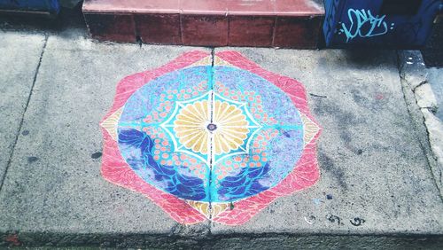 High angle view of multi colored pattern