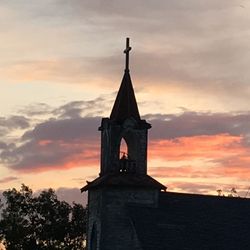 View of church at sunset