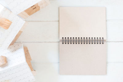 High angle view of pen on table